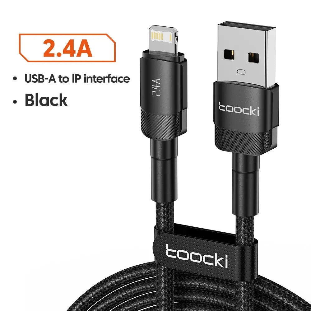 Toocki 6A USB-C Fast Charging Cable | 100W PD Braided Cord iPhone 15 Huawei Realme Oppo OnePlus