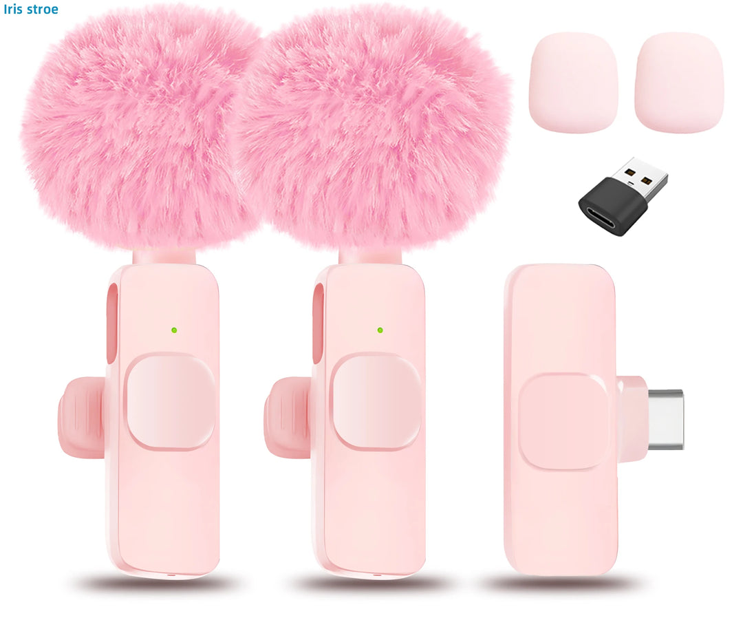 ZMYNOJLH K15 Wireless Lavalier Mic | 9ms Low Latency 10H Battery Dual Mic for iPhone Android Gaming