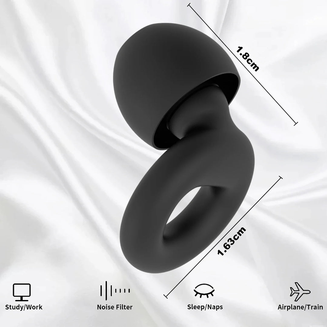 Silicone Earplugs 4 Sizes Hypoallergenic Reusable Noise Reducing