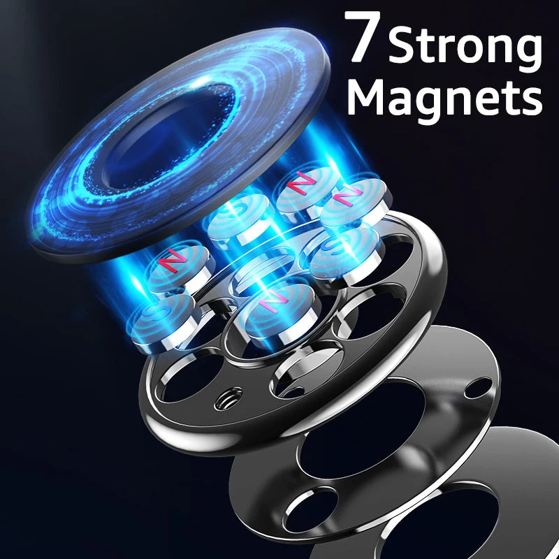 Magnetic Car Phone Holder – Universal Round Magnet Mount Bracket for GPS