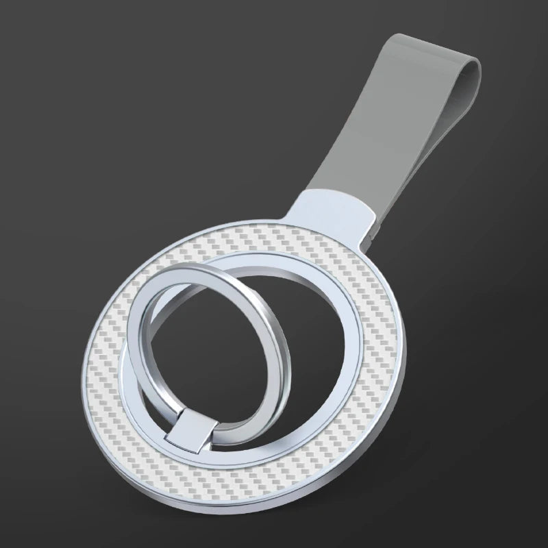 QGhappy MagSafe Phone Holder – Double Magnetic Grip Ring Stand with Hand Strap