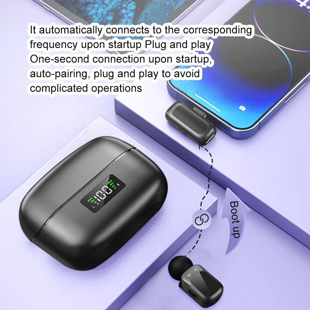 Wireless Lavalier Mic & Magnetic Monitor Kit for Smartphone Vlogging