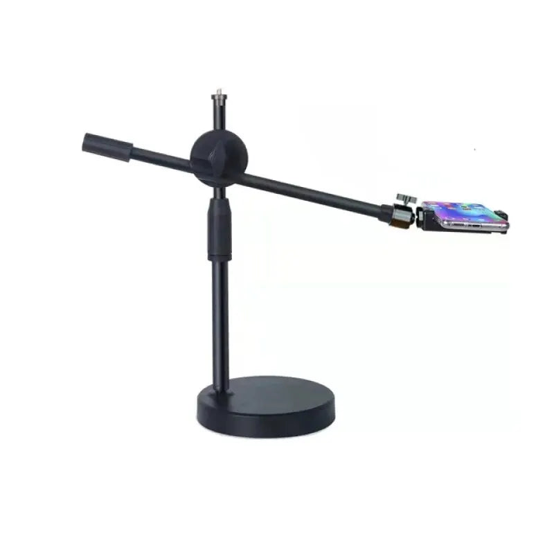 Overhead Tabletop Tripod with Boom Arm & Phone Holder – Photography Stand