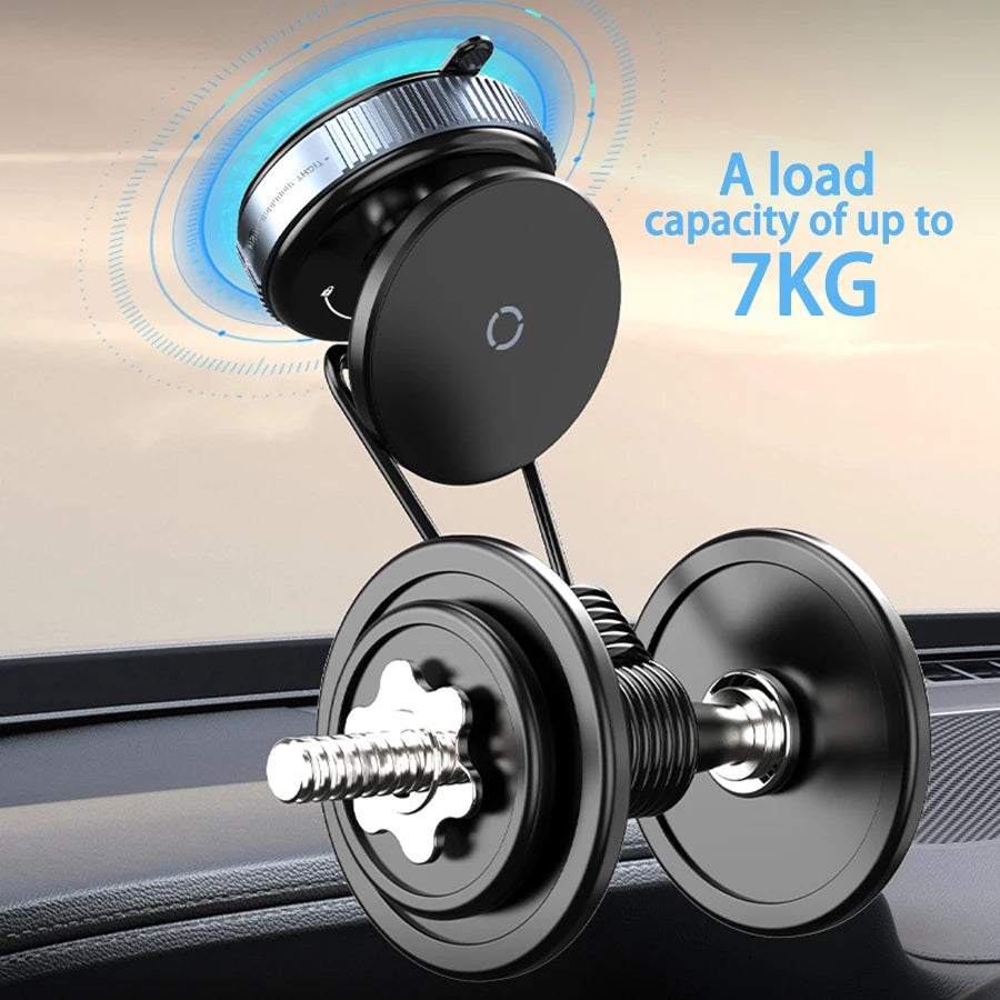 YLZ MagSafe Magnetic Vacuum Car Phone Holder | 360° Windshield Dashboard Mount for iPhone Android