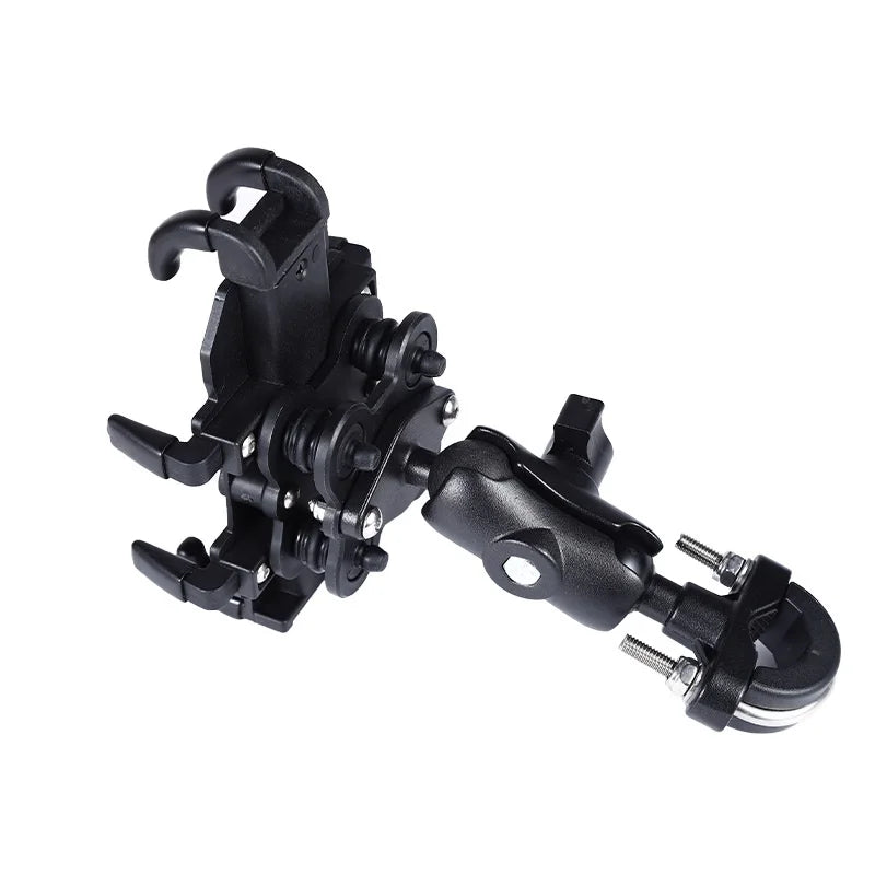 Motorcycle Phone Holder – Aluminum Shock Absorber Handlebar Mount GPS Bracket