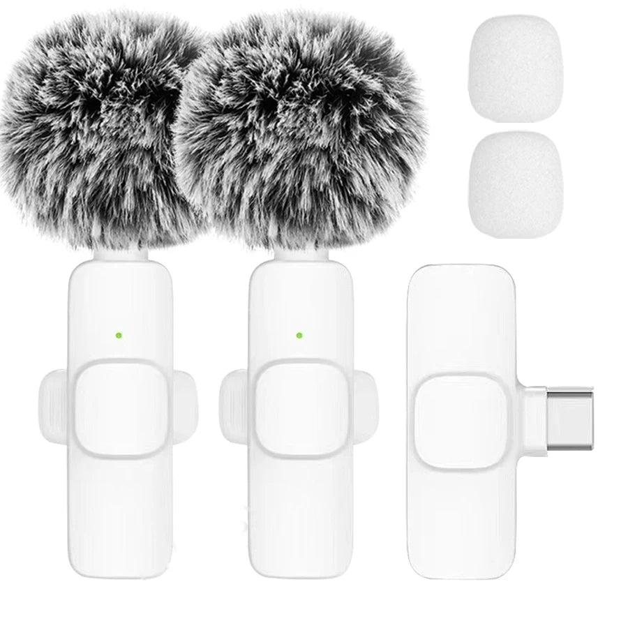 ZMYNOJLH K15 Wireless Lavalier Mic | 9ms Low Latency 10H Battery Dual Mic for iPhone Android Gaming
