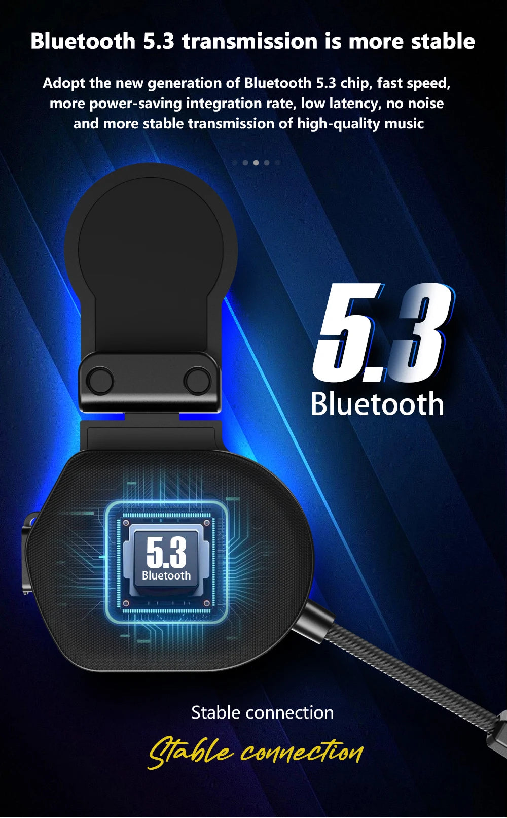 VELEV BT9 Helmet Bluetooth Headset for Motorcyclists | Waterproof 23H Talk Time