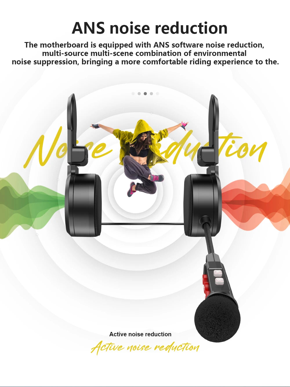 VELEV BT9 Helmet Bluetooth Headset for Motorcyclists | Waterproof 23H Talk Time