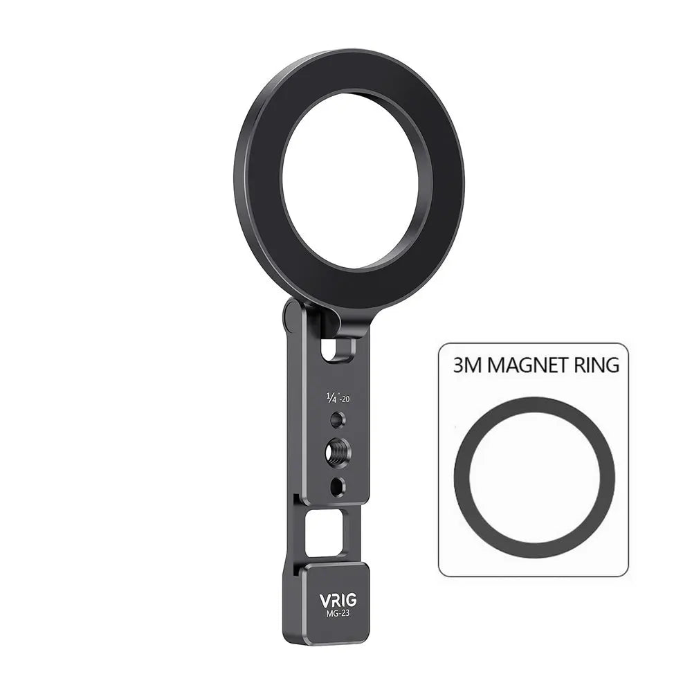 VRIG MG-23 MagSafe Magnetic Phone Stand – Cold Shoe Tripod Mount Vlog Holder
