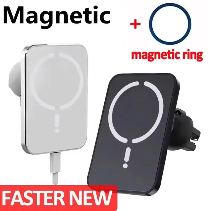 VIKEFON MagSafe Wireless Car Charger – 15W Air Vent Phone Holder Mount
