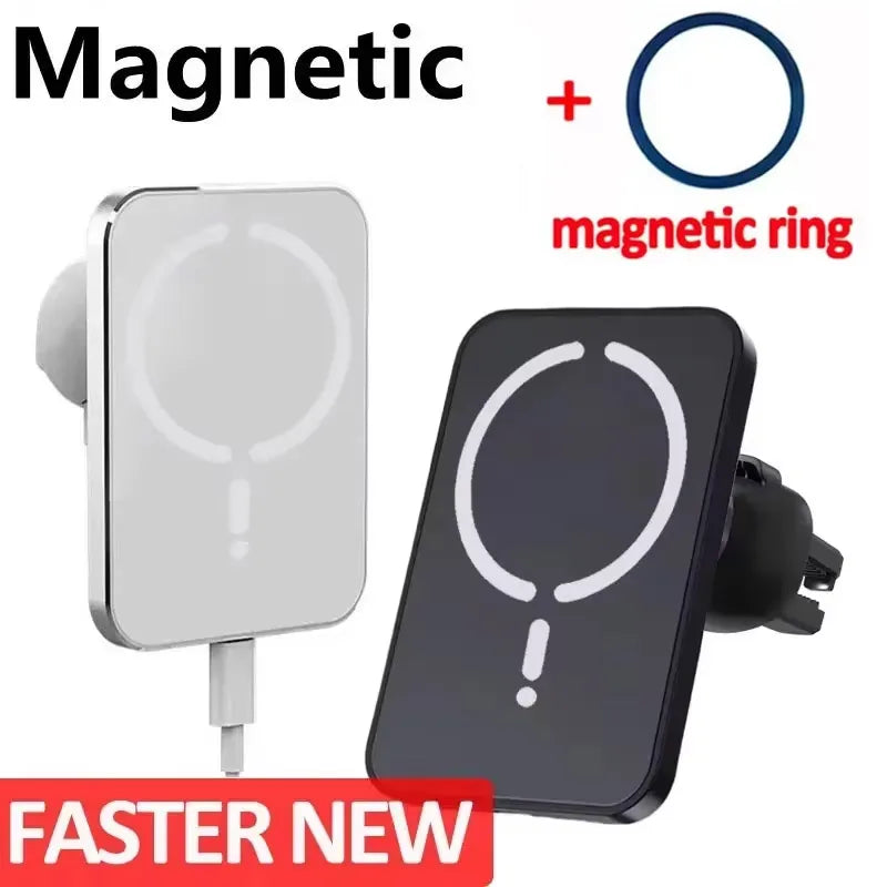 VIKEFON MagSafe Wireless Car Charger – 15W Air Vent Phone Holder Mount
