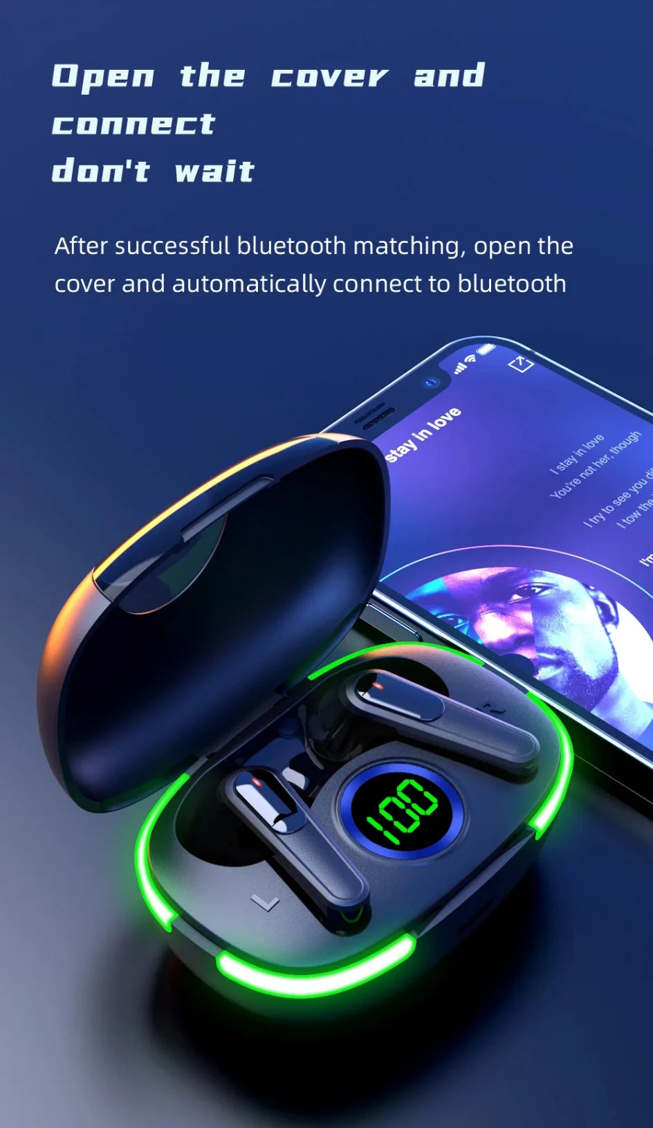 DJKD Bluetooth Earphones with Mic