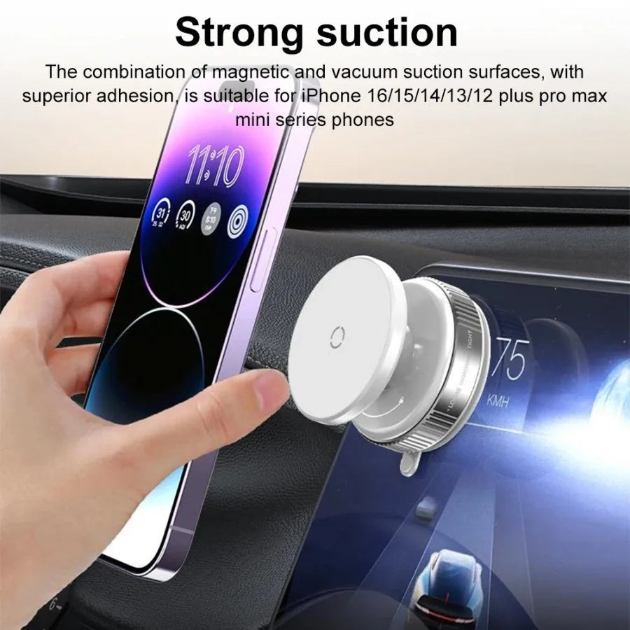 YLZ MagSafe Magnetic Vacuum Car Phone Holder | 360° Windshield Dashboard Mount for iPhone Android