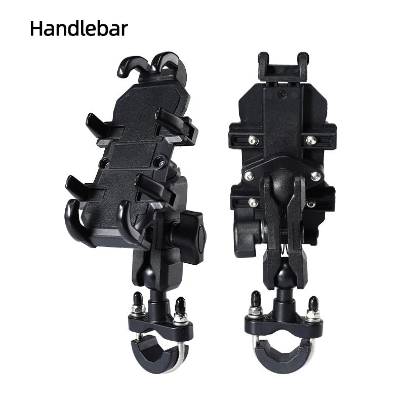 Motorcycle Phone Holder – Aluminum Shock Absorber Handlebar Mount GPS Bracket