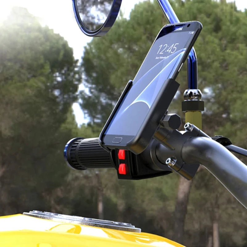 Clyine 270° Motorcycle Bike Phone Holder – Mirror & Handlebar GPS Mount