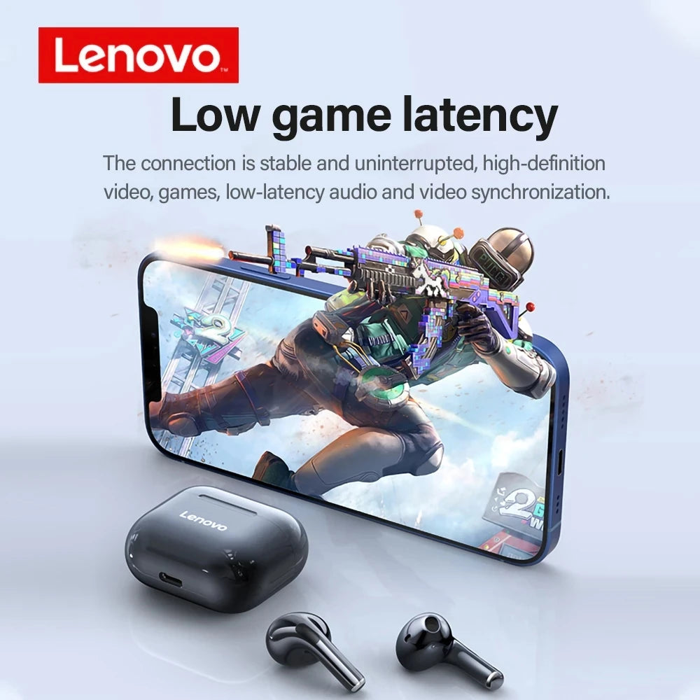 Lenovo LP40 True Wireless Earbuds with Waterproof Charging Case