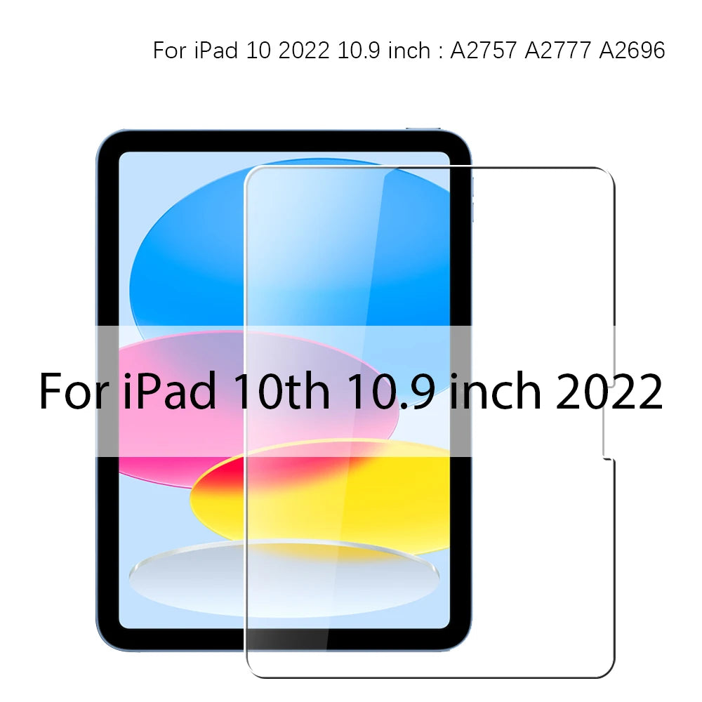 Tempered Glass Screen Protector iPad Pro 11 13 2025 Air M3 Mini 7 10th 9th Gen A16 9H HD Clear Film