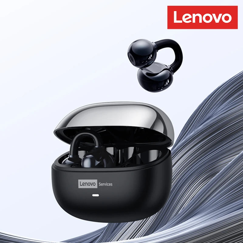 Lenovo LE302 Bluetooth 6.0 Ear Clip Headphones | ANC HiFi Stereo | Waterproof Sports Earphones