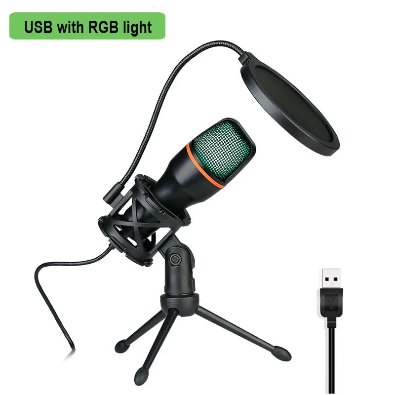 Lefon USB Condenser Microphone for Streaming and Podcasting