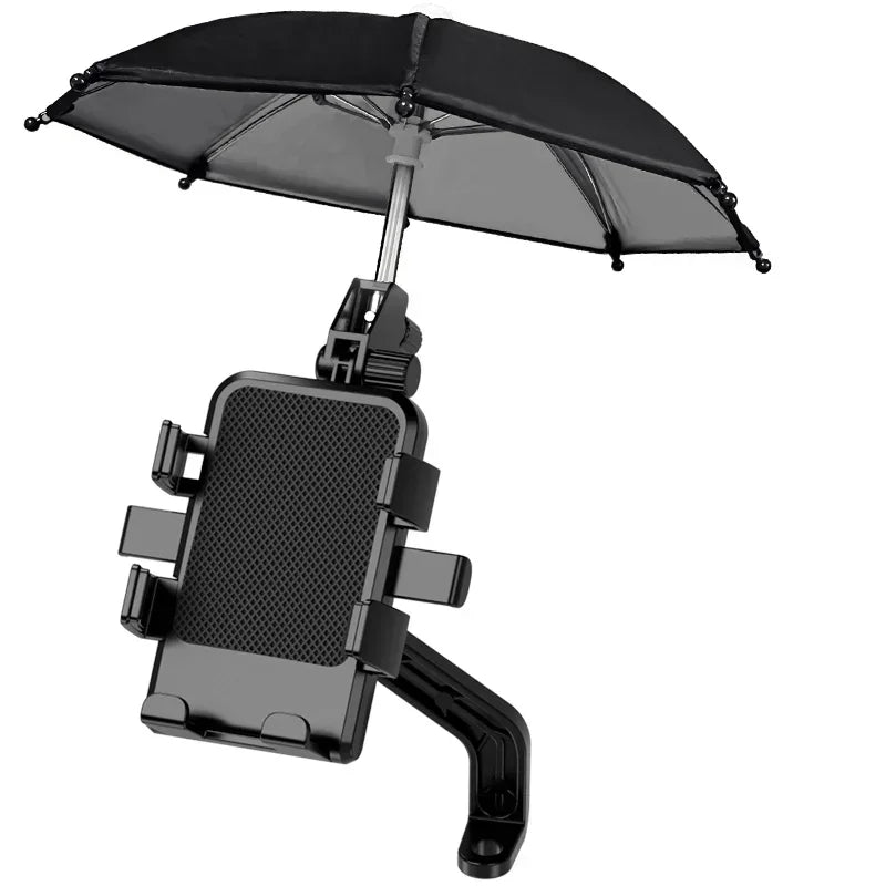 Rainproof Motorcycle Phone Mount with Umbrella Sunshade | JEFF's Favorite Picks