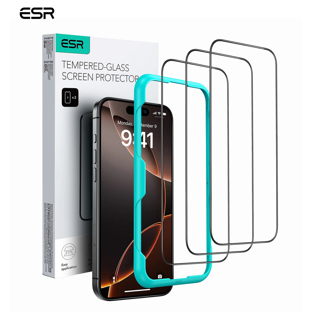 ESR Tempered Glass Screen Protector iPhone 17 16 15 14 13 Pro Max HD Clear Anti-Spy Privacy Film