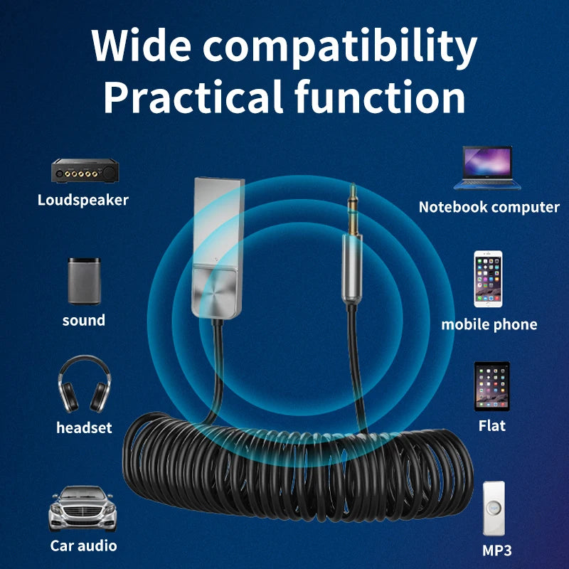 Bluetooth 5.5 Car Adapter for Universal Wireless Handsfree Audio