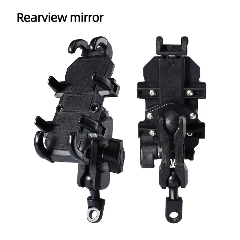 Motorcycle Phone Holder – Aluminum Shock Absorber Handlebar Mount GPS Bracket