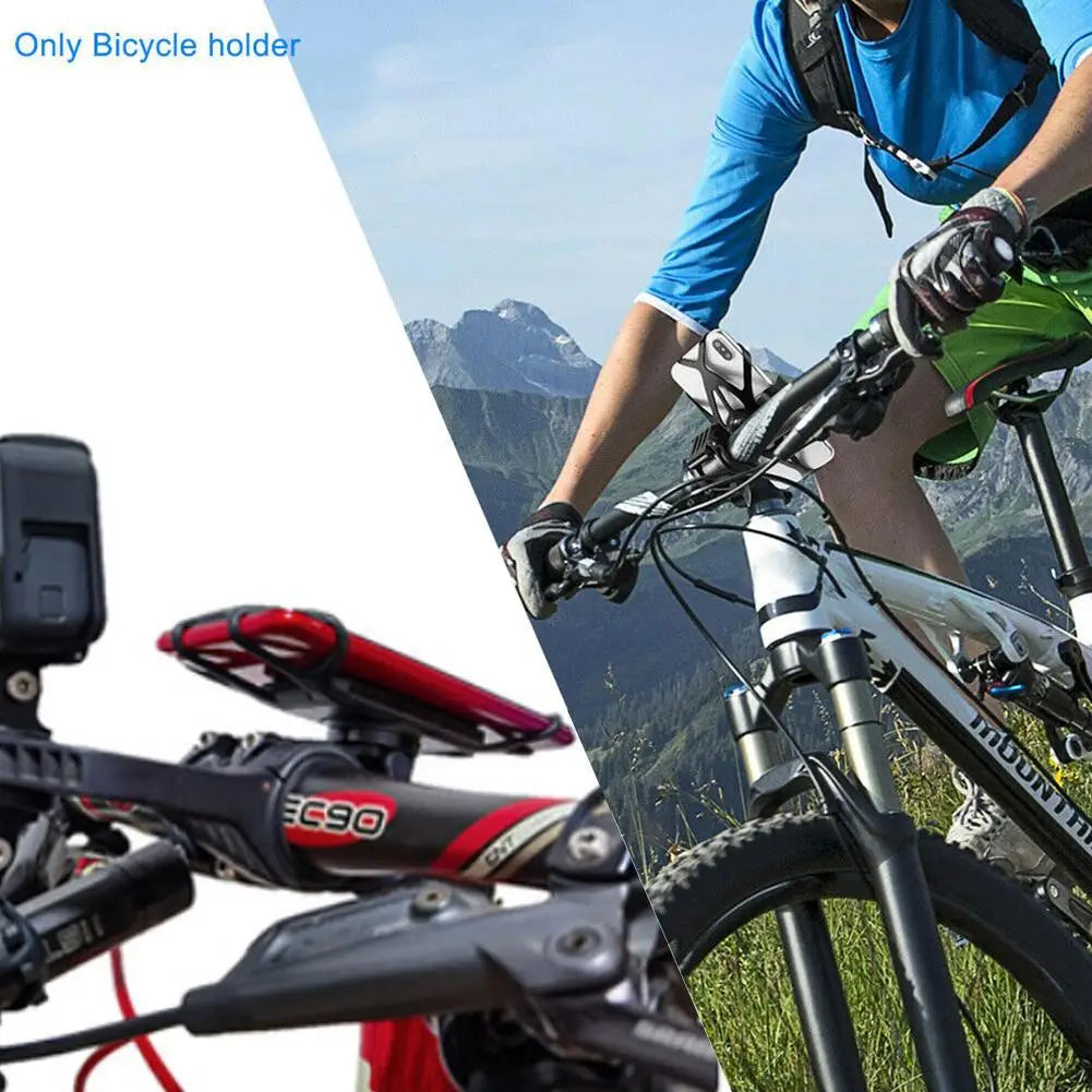 Silicone Bike Phone Holder Mount | Shockproof Bicycle Mobile Holder for Garmin SRAM 4–7.5 inch