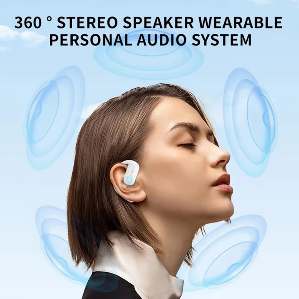 AideeMaster Wireless Ear Hook Headset for Business Calls or Music