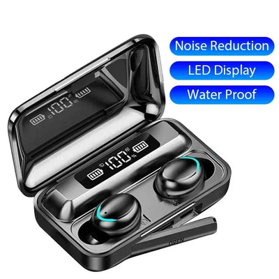 DAMORE F9 Bluetooth 5.0 TWS Earbuds | LED Display ANC | Waterproof HiFi | Charging Case