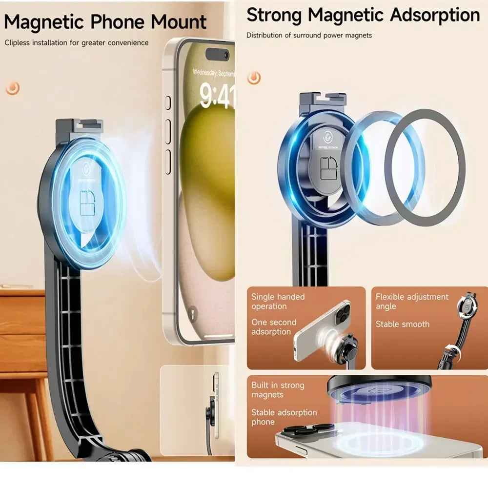 Magsafe Selfie Stick Tripod L20 | Magnetic Mount & Bluetooth Remote
