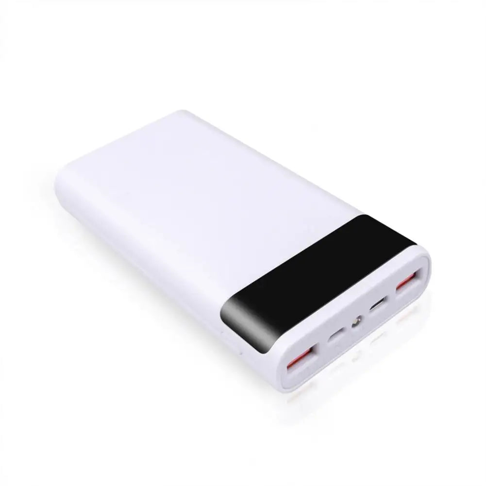 DIY 20000mAh Power Bank Case with LCD Display, Dual USB, & Flashlight