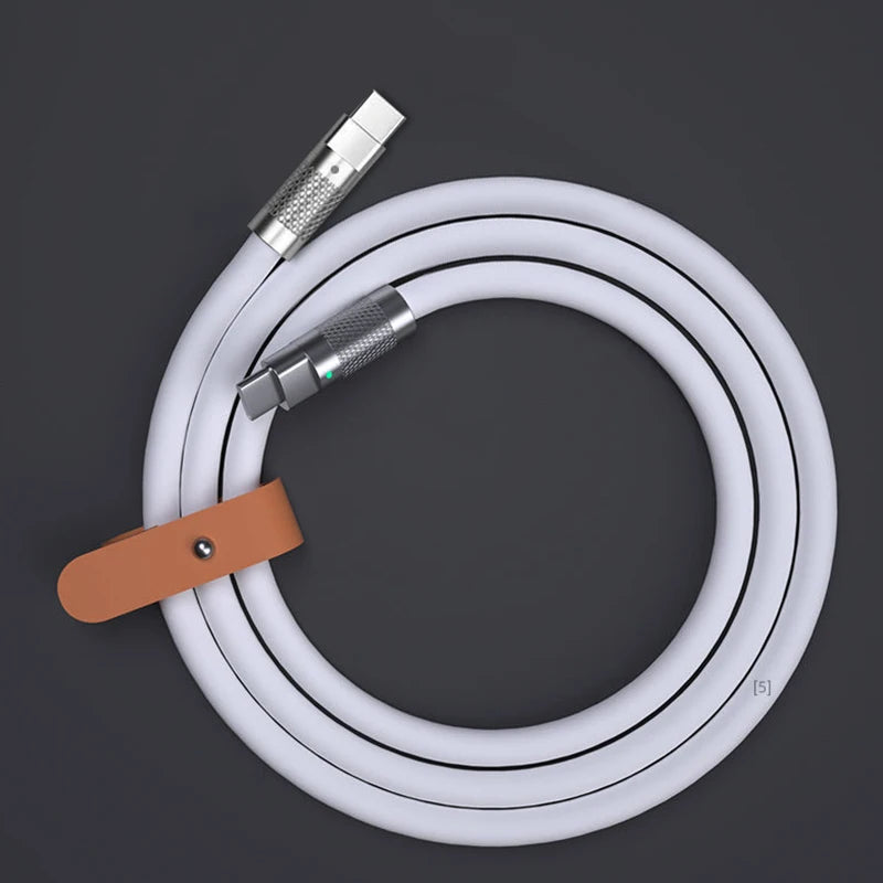 120W 6A Super Fast Charge USB-C to C Liquid Silicone Cable | PD Quick Charge 1M 2M Cord
