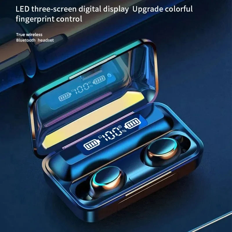 DAMORE F9 Bluetooth 5.0 TWS Earbuds | LED Display ANC | Waterproof HiFi | Charging Case