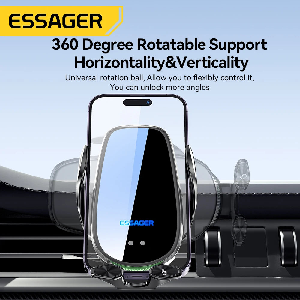 Essager 15W Wireless Charger Car Mount – Air Vent Phone Holder