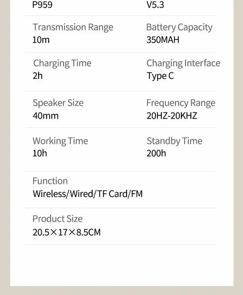 WYMECT Noise Cancelling Over-Ear Bluetooth Headphones with Mic