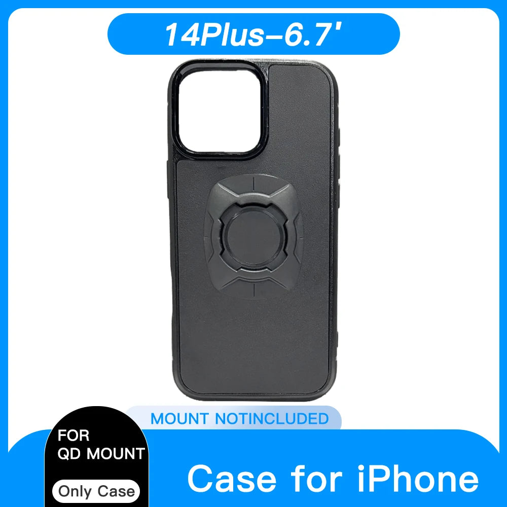 Twist Lock Motorcycle Phone Case with Quad Quick Mount for iPhone 17/16/15/14 Pro Max - Secure Bike Handlebar Mount