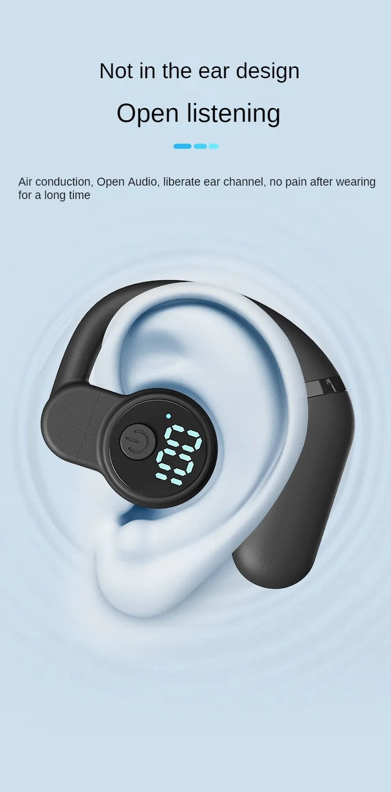 Kebidumei HOWS02 Ear Hook Wireless Headphones