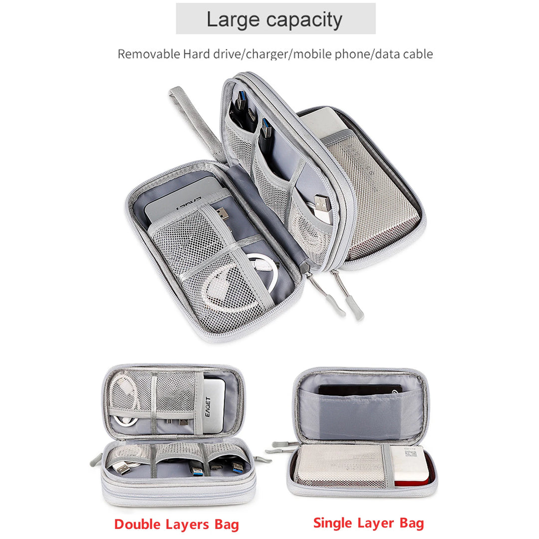 Cable Organizer Bag, Waterproof Travel Electronics Case