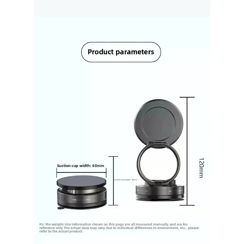 T30 Vacuum Magnetic MagSafe Phone Holder | 360° Swivel Lock Suction Cup Mount Car Gym Mirror