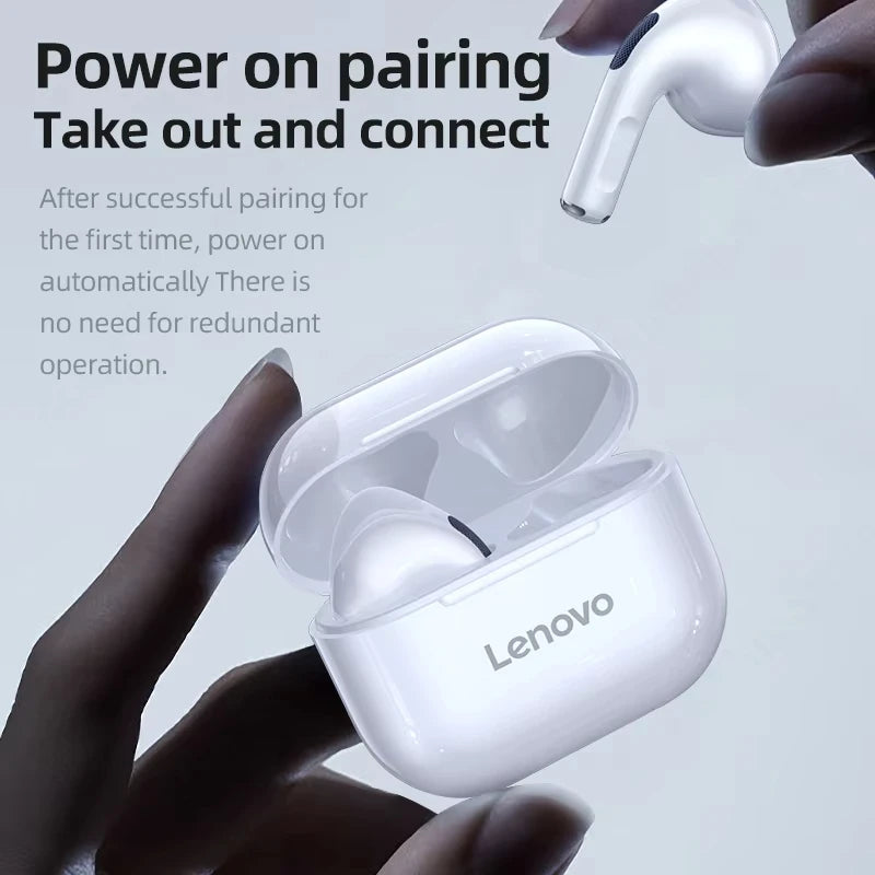 Lenovo LP40 Bluetooth Earbuds - IPX4 Waterproof Gaming Earphones