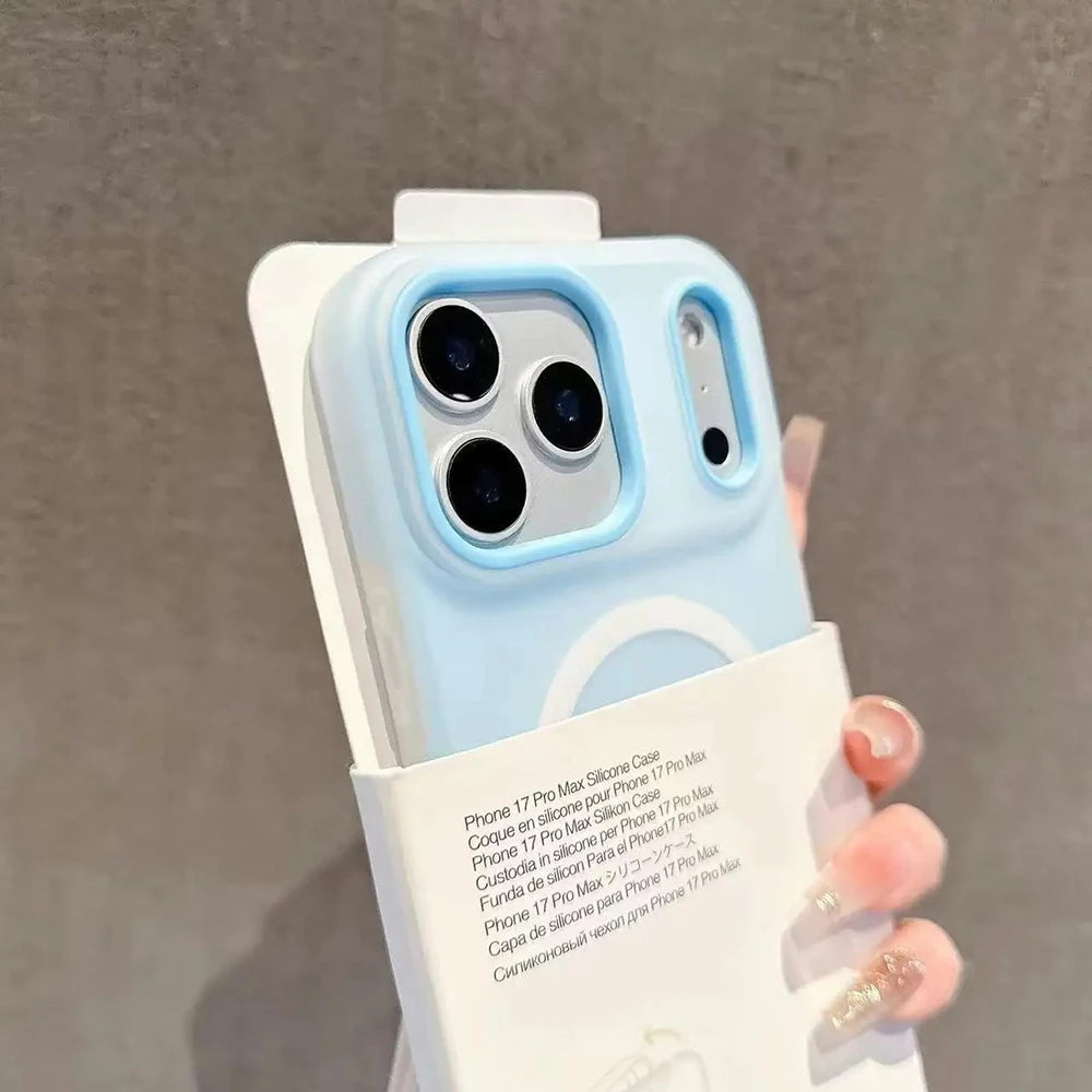 2-in-1 Candy Color MagSafe iPhone Case | Magnetic Wireless Charging Cover iPhone 17–11 Pro Max