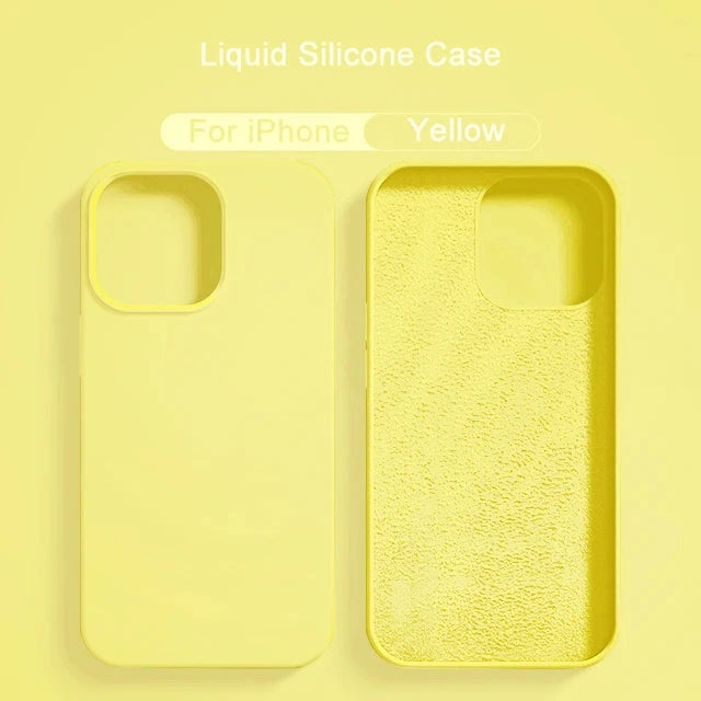 keai Original Liquid Silicone iPhone Case | Shockproof Anti-Scratch Cover iPhone 15–11 Pro Max Plus
