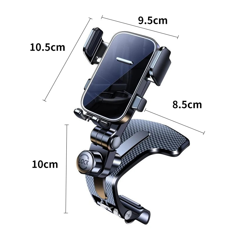 Car Dashboard Phone Holder – Universal GPS Navigation Anti-Slip Center Console Mount