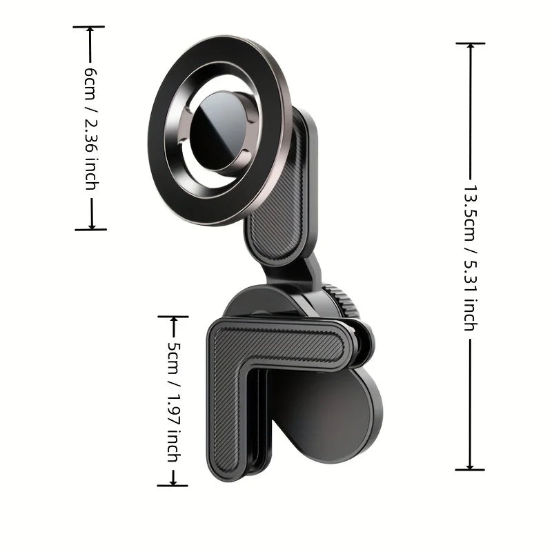 Magnetic Car Phone Mount for Dashboard Display Screen – 360 Rotation