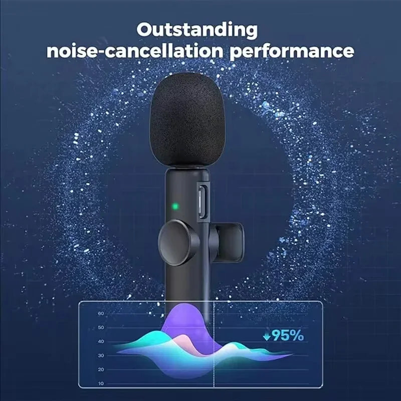 VIKEFON K11 Wireless Lavalier Microphone for iPhone and Android