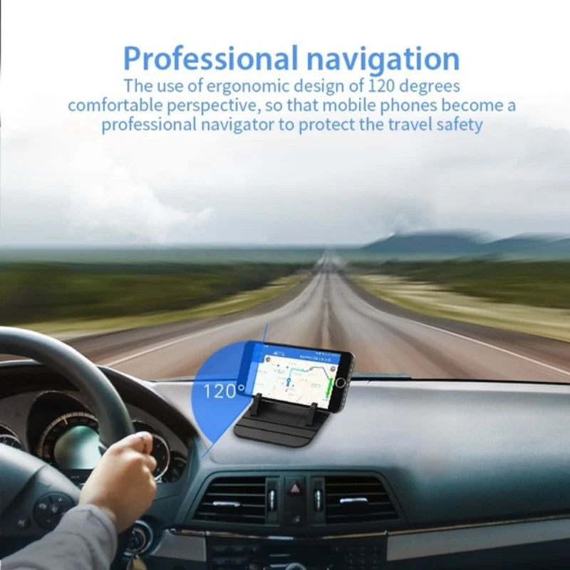 Anti-Slip Silicone Phone Pad - No-Slip Mat for Car Dashboard & Desk
