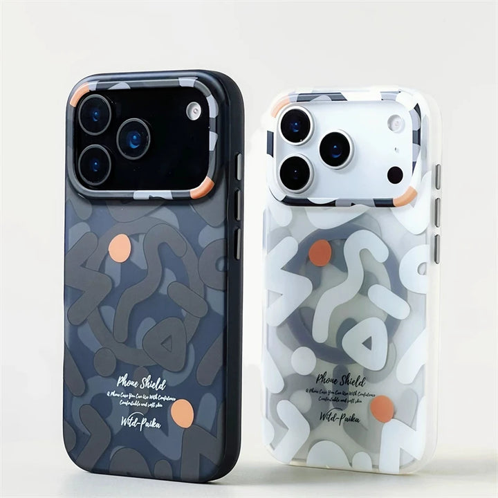 Geometric Graffiti iPhone 13-17 MagSafe Case | Style & Protection