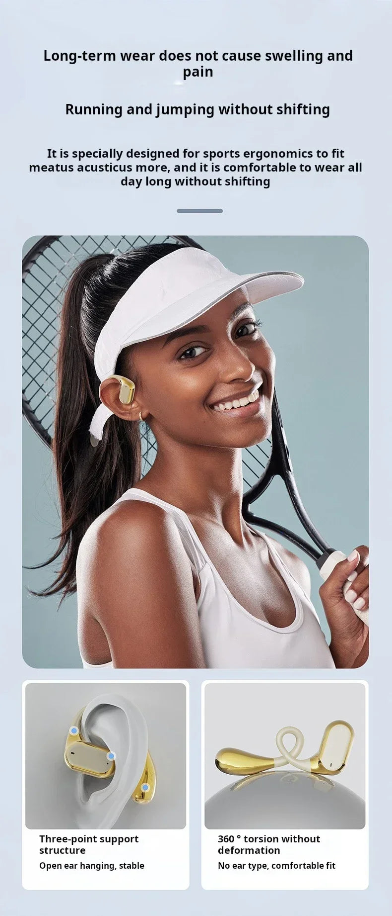 Sony Open-Ear Wireless Earphones 360 Surround Sound Earbuds