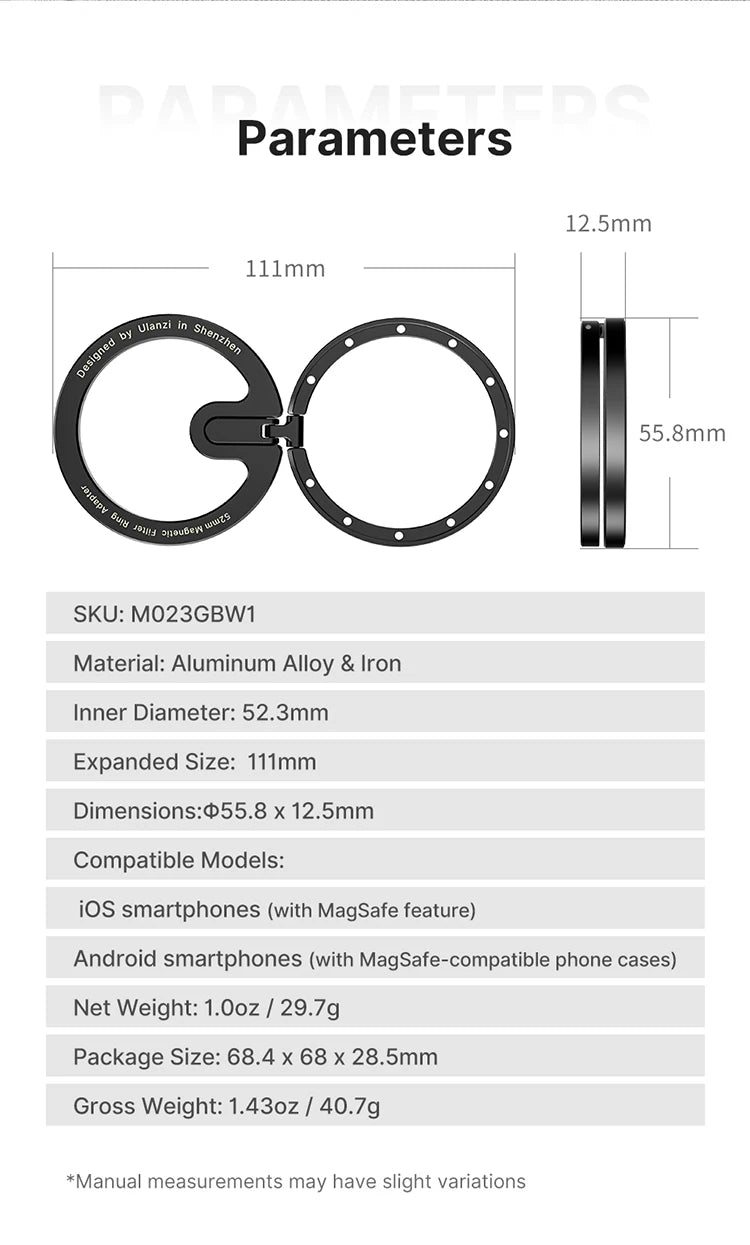 Ulanzi MagSafe Lens Adapter for iPhone & Android